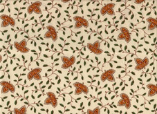 beige and ochre french provincial coated cotton fabric