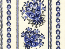 blue and white french coated fabric for tablecloths