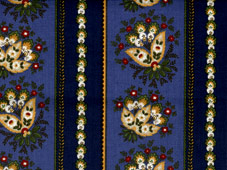blue french plastic coated cotton fabric for tablecloths