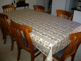 large rectanguar tablecloth beige provencal design