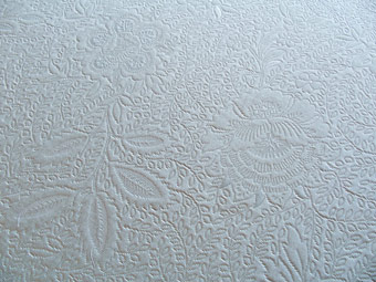 Ecru pique fabric made in France