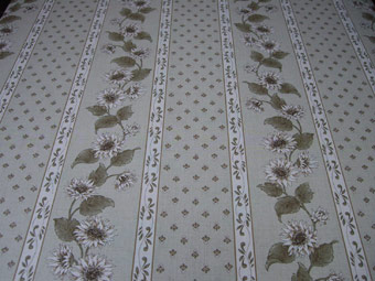 treated tablecloth sunflower design linen colour