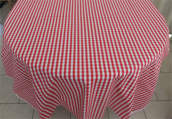 red and white check french tablecloth