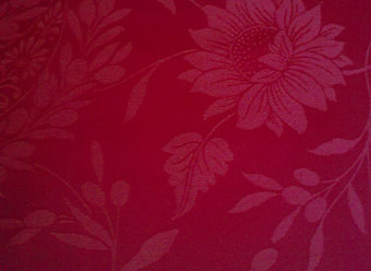 red jacquard fabric