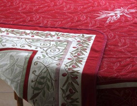 square cloth with olives design
