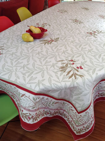 Thick woven reversible 8 seater french tablecloth from Provence