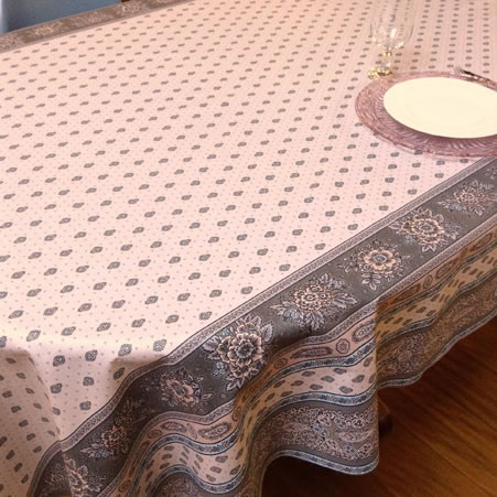 provencal oilcloth with teflon aqua colours