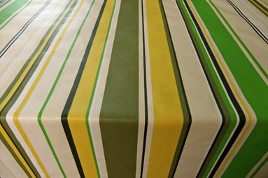 green Basque coated tablecloth