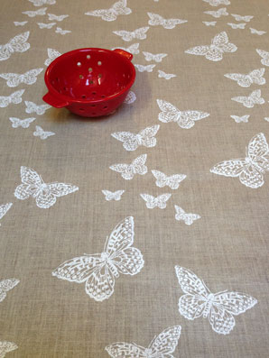 Butterflies design coated fabric