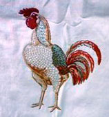 french tablecloth with roosters