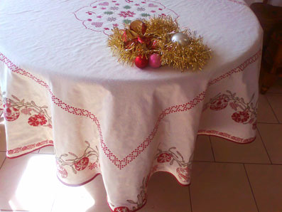 round christmas tablecloth