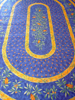 rectangular 8 seater french tablecloth with oval design