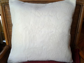 pique quilted cushion