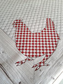 check hen tablecloth