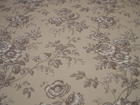 toile de jouy beige cotton fabric