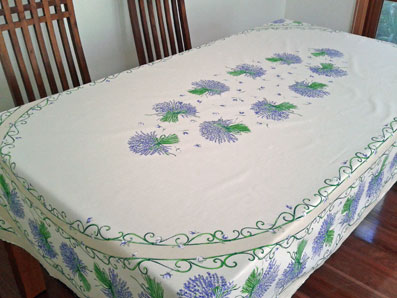 provencal tablecloth with lavender design