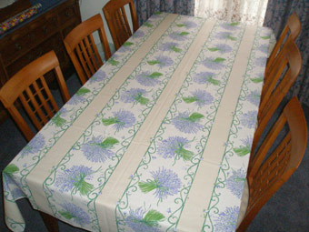 provencal tablecloth with lavender design