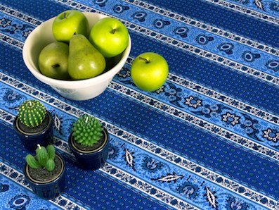 blue garden tablecloth