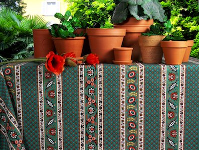 green garden tablecloth