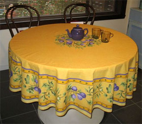provencal round tablecloth with fig designs