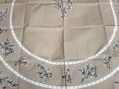 oval coated tablecloth