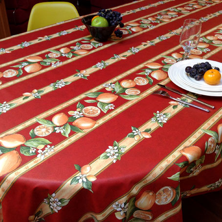 oilcloth from provence with lemon designs