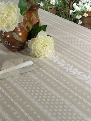 treated french tablecloth