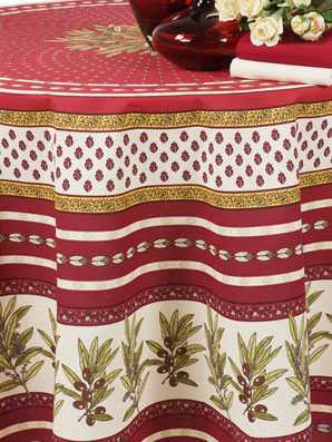 70in round coated patio tablecloth