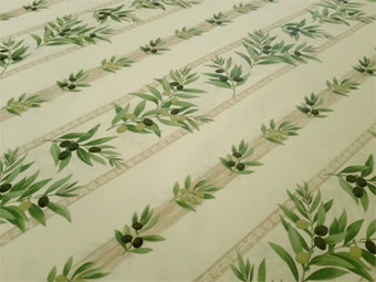 olive design french coated tablecloth