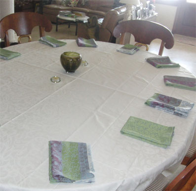 Damask tablecloth
