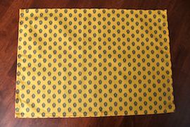 yellow green cotton placemat