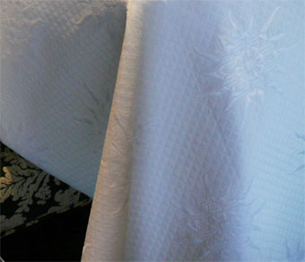 white pique quilted fabric