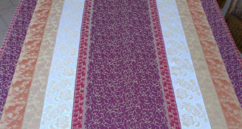 purple jacquard tablecloth