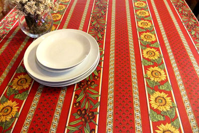 provencal tablecloth with sunflower design