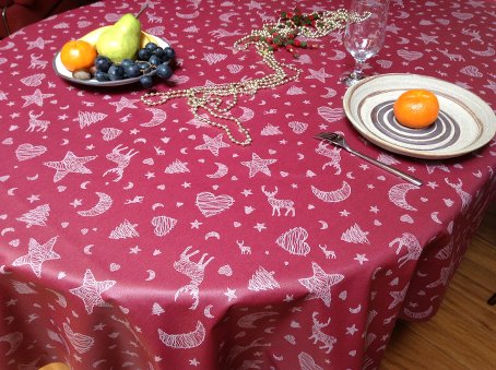 winter and holidays coated french tablecloth