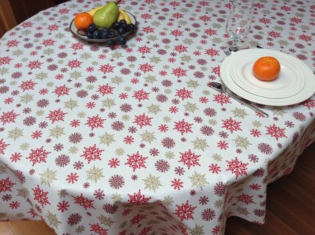 winter and holiday tablecloth with stars  designs