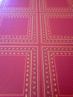 red provencal tablecloth