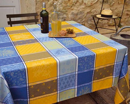 Duck River Zaria Fabric Tablecloth Jacquard Multi-Colored 55 x 70 Rectangular 